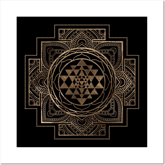 Sri Yantra  / Sri Chakra Lotus Framed Wall Art by Nartissima